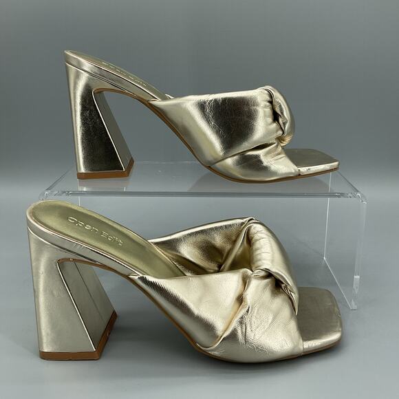 NEW Open Edit Women’s Kaia Knot Sandals Gold Size 7.5M - Picture 1 of 10